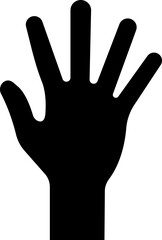 Human hand gestures, positions, signs icon in flat. isolated on transparent background