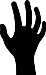 Human hand gestures, positions, signs icon in flat. isolated on transparent background