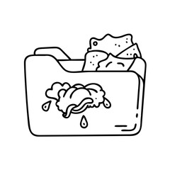 messy folder icon icon, messy folder icon vector illustration-simple illustration of messy folder icon, perfect for messy folder icon logos and icons