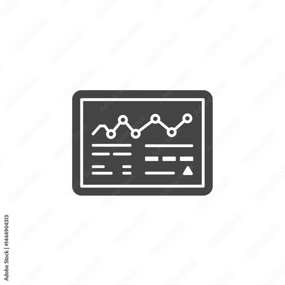 Poster data analytics on screen: the intricate display of data analytics on a screen reveals the dynamic in