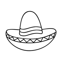 mexican sombrero hat icon, mexican sombrero hat vector illustration-simple illustration of mexican sombrero hat, perfect for mexican sombrero hat logos and icons