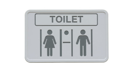 Isolated Restroom Sign with Male and Female Icons