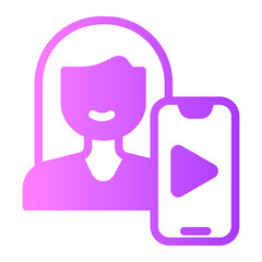 youtuber gradient icon