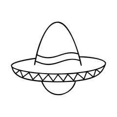 mexican sombrero hat icon, mexican sombrero hat vector illustration-simple illustration of mexican sombrero hat, perfect for mexican sombrero hat logos and icons