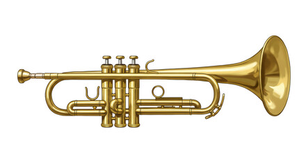 Obraz premium Isolated Brass Trumpet Musical Instrument