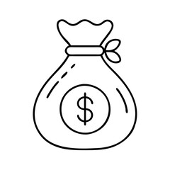 money bag icon icon, money bag icon vector illustration-simple illustration of money bag icon, perfect for money bag icon logos and icons