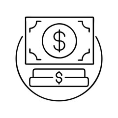 money icon icon, money icon vector illustration-simple illustration of money icon, perfect for money icon logos and icons