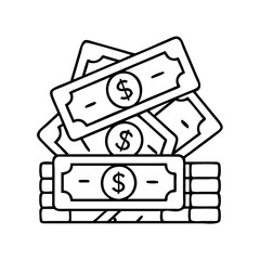money stack pile icon, money stack pile vector illustration-simple illustration of money stack pile, perfect for money stack pile logos and icons