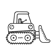 monochrome bulldozer icon, monochrome bulldozer vector illustration-simple illustration of monochrome bulldozer, perfect for monochrome bulldozer logos and icons