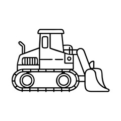 Naklejka premium monochrome bulldozer icon, monochrome bulldozer vector illustration-simple illustration of monochrome bulldozer, perfect for monochrome bulldozer logos and icons