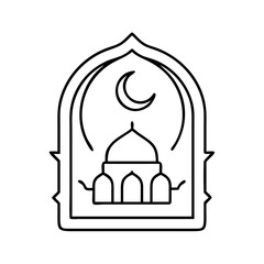 mosque logo icon, mosque logo vector illustration-simple illustration of mosque logo, perfect for mosque logo logos and icons