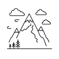 mountain icon, mountain vector illustration-simple illustration of mountain, perfect for mountain logos and icons