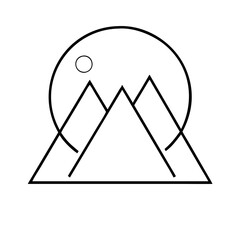 mountain peak logo icon, mountain peak logo vector illustration-simple illustration of mountain peak logo, perfect for mountain peak logo logos and icons