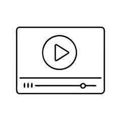 play video icon, play video vector illustration-simple illustration of play video, perfect for play video logos and icons