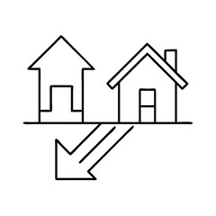 property line icon, property line vector illustration-simple illustration of property line, perfect for property line logos and icons
