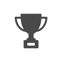 Elegant Silhouette of a Trophy: A simple, monochromatic visual of a trophy, meticulously crafted, symbolizing success, achievement, and the pinnacle of accomplishment. 