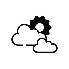 Cloudy Icon vector stock illustration