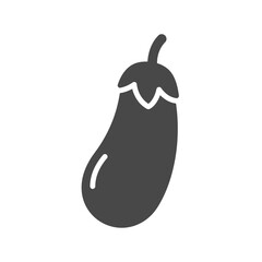 Eggplant Icon: A minimalist illustration of a vibrant eggplant, perfect for illustrating health and fresh produce.