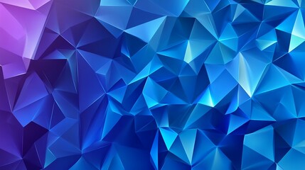 Obraz premium Azure Facets A Geometric Symphony in Blue and Violet