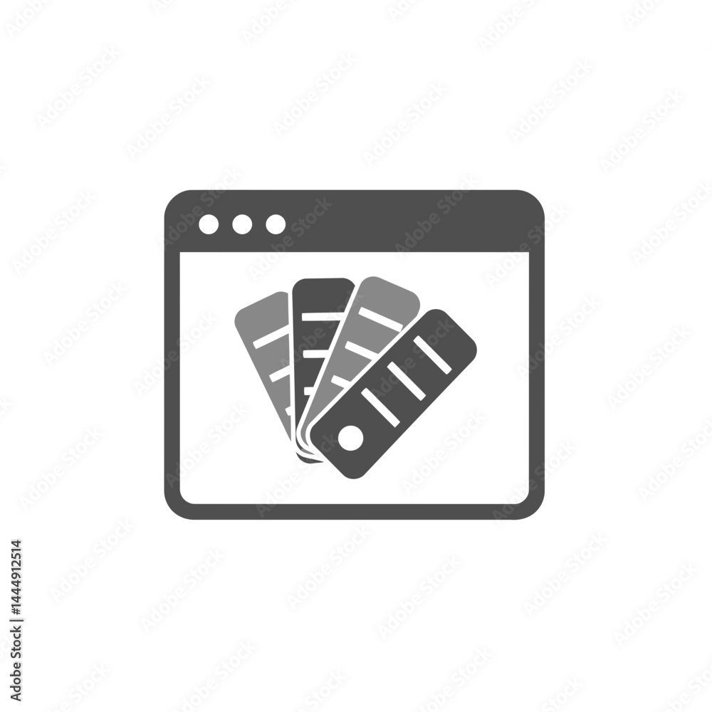 Poster color palette on display: an elegant representation of a color palette arranged within a digital win