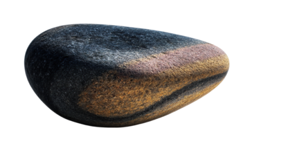 Smooth Stone in Natural Hues: A close-up photograph captures a beautifully shaped, smooth stone, showcasing its captivating natural hues and unique textural details.