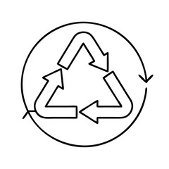recycle icon icon, recycle icon vector illustration-simple illustration of recycle icon, perfect for recycle icon logos and icons