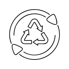 recycle symbol icon icon, recycle symbol icon vector illustration-simple illustration of recycle symbol icon, perfect for recycle symbol icon logos and icons