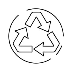 recycling icon, recycling vector illustration-simple illustration of recycling, perfect for recycling logos and icons