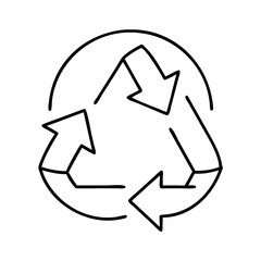 recycling icon, recycling vector illustration-simple illustration of recycling, perfect for recycling logos and icons