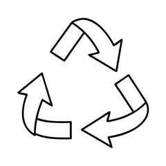 recycling arrows icon, recycling arrows vector illustration-simple illustration of recycling arrows, perfect for recycling arrows logos and icons