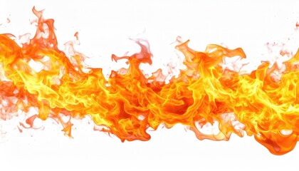 Fiery Stream: Dynamic Abstract Blaze in Vivid Orange and Yellow