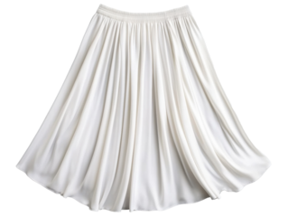 Elegant flowy white skirt perfect for summer outfits and events, cut out