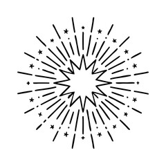 Obraz premium retro burst icon, retro burst vector illustration-simple illustration of retro burst, perfect for retro burst logos and icons