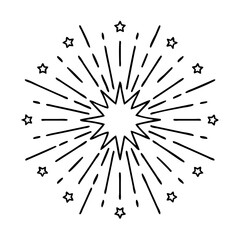 retro burst icon, retro burst vector illustration-simple illustration of retro burst, perfect for retro burst logos and icons