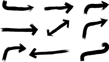 hand drawn doodle thick arrows Check mark icon