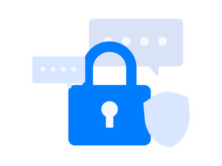 Business network security character flat vector concept operation hand drawn illustration
