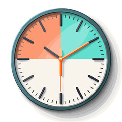 Time is money concept. Clock icon in flat style. Vector illustration