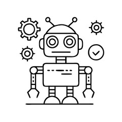 robot icon icon, robot icon vector illustration-simple illustration of robot icon, perfect for robot icon logos and icons