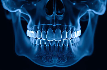 X-ray of jaw and teeth