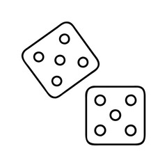 rolling dice icon, rolling dice vector illustration-simple illustration of rolling dice, perfect for rolling dice logos and icons