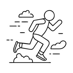 running icon icon, running icon vector illustration-simple illustration of running icon, perfect for running icon logos and icons