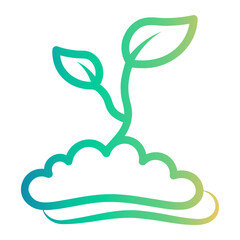 sprout Line Gradient Icon