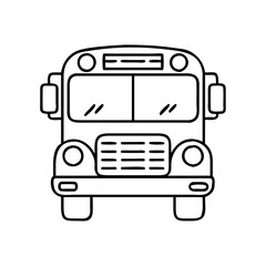 school bus icon, school bus vector illustration-simple illustration of school bus, perfect for school bus logos and icons