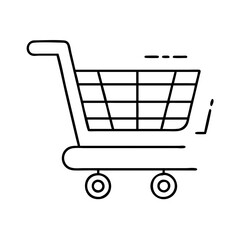 shopping cart icon, shopping cart vector illustration-simple illustration of shopping cart, perfect for shopping cart logos and icons