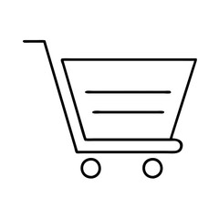 shopping cart icon, shopping cart vector illustration-simple illustration of shopping cart, perfect for shopping cart logos and icons