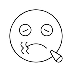 sick icon icon, sick icon vector illustration-simple illustration of sick icon, perfect for sick icon logos and icons