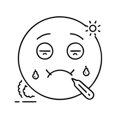 sick icon icon, sick icon vector illustration-simple illustration of sick icon, perfect for sick icon logos and icons