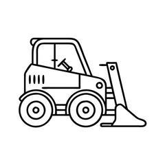 skid track loader icon, skid track loader vector illustration-simple illustration of skid track loader, perfect for skid track loader logos and icons