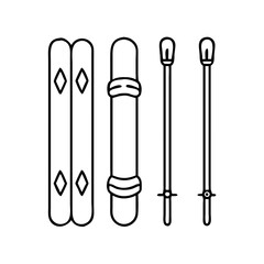 ski equipment icon, ski equipment vector illustration-simple illustration of ski equipment, perfect for ski equipment logos and icons