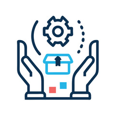 Hands on experience icon vector